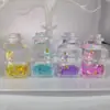 Garrafa Quadrada Pequena Cheia de Óleo, Chaveiro de Boneca Pônei Colorido Fofo, Pingente Flash da Moda Tendência, Presente Criativo
