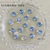 Decoraciones para Uñas con Pedrería Acabado Blanco K9, Pedrería Ovalada sin Base Hielo Azúcar Deslumbrante de Alta Gama, Accesorios de Pedrería para Uñas de Lujo Ligero