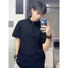 Camisa Polo Henley de Manga Curta Rascally Handsome Retro de Nicho Americano para Homens e Mulheres Camiseta de Verão Ins Versátil de Alta Qualidade