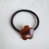 Nuevo pasador de flores de acetato simple, Cuerda para el pelo de estrella fresca para mujer, Diadema elástica, Banda de goma elástica alta simple