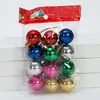 Atacado Transfronteiriço Bola de Natal 3cm Decoração de Árvore de Natal Bola Pendente Bola Brilhante Fosca com Glitter Dia de Ano Novo Natal