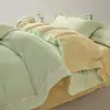 Conjunto de três peças de veludo de leite dupla face para dormitório estudantil de inverno, capa de edredom quente de flanela de coral, lençol de cama felpudo e espessado