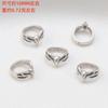 Anillo de plata esterlina S925 de nube auspiciosa Carácter Xi calabaza Carácter fu Accesorios de serpiente retro envejecido DIY hecho a mano material de abalorios
