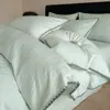Juego de cuatro piezas de algodón puro jacquard cepillado 60S, funda nórdica de algodón 100% con borde de concha Clase A, juego de tres piezas de ropa de cama Nantong