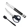 Conjunto de Tesouras Pinça para Churrasco de Aço Inoxidável Tesouras de Cozinha Coreana Tesouras de Cozinha Tesouras Domésticas para Bife Conjunto para Churrasco