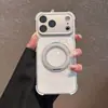 Adecuado para iPhone 16 Pro, soporte magnético 360 con patrón dorado, funda protectora anticaídas para Apple 17 Pro Max