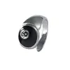 Suministro de Comercio Electrónico Transfronterizo Anillo de Números Romanos Billar Negro 8 Elegante Moda Popular Joyería de Mano Lote de Joyería