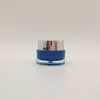 Frasco de creme acrílico azul pontilhado 10g frasco secundário frasco de creme anti-acne frasco de creme Frasco de creme perolado frasco de creme