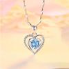 Collar de plata de ley 999 para mujer, colgante sencillo en forma de corazón, joyería en línea, marea roja, cumpleaños, esposa, regalo de San Valentín para novia
