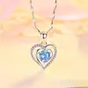 Collar de plata de ley 999 para mujer, colgante sencillo en forma de corazón, joyería en línea, marea roja, cumpleaños, esposa, regalo de San Valentín para novia