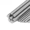Varilla de Acero Inoxidable 304 Rosca Inversa Barra de Rosca Fina Varilla Roscada Extendido Rosca Completa Tornillo de Rosca Continua M4-M20*250mm
