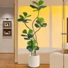 Plantas verdes artificiales de estilo vintage, higuera artificial para la sala de estar, ofreciendo una sensación de lujo ligero y alta gama, plantas verdes artificiales para decoración de interiores