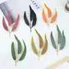 Planta Artificial Hojas de Eucalipto, Hojas de Sauce de Tres Puntas, Accesorios, Decoración de Flor de Navidad, Materiales para Manualidades, Decoración de Caja de Regalo, Plantas Verdes Simuladas