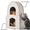 Nido de Gato de Fieltro Otoño e Invierno Villa para Gatos Resistente a los Arañazos y que no Suelta Pelo Mascota Nido Semi-Cerrado Perrera Pequeña para Perros Nido para Gatos Personalización
