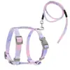 Set de Correa para Gato Mascota Gradiente de Color Ajustable Transfronterizo Correa para Perro Pequeño Arnés en Forma de I para Perro