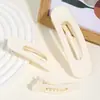 Grampo de Cabelo Oval Fosco Grande Bico de Pato para Franja e Cabelos Finos, Acessório de Cabelo Versátil e Elegante