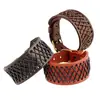 Lote Mixto Amazon venta caliente directo de fábrica popular europeo y americano vintage pulsera tejida de piel de vaca pulsera de cuero genuino al por mayor