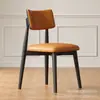 Cadeira de Jantar de Madeira Maciça Estilo Creme Francês Casa Moderna Simples Luxo Leve Mesa de Jantar de Alta Qualidade Cadeira Encosto Banco Meio Antigo