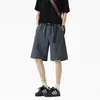 Shorts de Cinco Pontos Estilo Americano Estilo Hong Kong para Homens, Estilo Fino de Verão, Novo Modelo 2026, Calças Casuais Largas de Comprimento Médio para Adolescentes