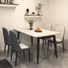 Conjunto de mesa e cadeiras de laje de rocha para apartamento pequeno em casa mesa de jantar espessa fosca atacado moderno mesa de luz de luxo superfície brilhante luz brilhante