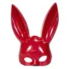 Venta Caliente Transfronteriza Máscara de Fiesta para Niñas de Conejo de Orejas Largas Material PVC Anime Halloween Disfraz de Mascarada Accesorios