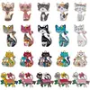 20 Estilos Mixtos de Lindos Colgantes de Gato de Dibujos Animados de Aleación con Impresión de Goteo de Aceite para Pulseras, Llaveros y Accesorios de Joyería DIY