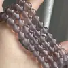 Transmissão ao Vivo Popular Ágata Cinza Natural Contas Redondas Contas Soltas Produtos Semi-Acabados Atacado Feito à Mão DIY Corda Trançada Acessórios para Pulseira Feminina