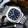 Reloj de Marca Grande para Hombre, Reloj Mecánico Luminoso, Reloj Mecánico Totalmente Automático, Reloj de Moda Nautilus para Hombre, Esfera Grande, Correa de Acero