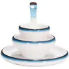 Kaibaiya juego de mesa de melamina de cuatro piezas juego de vajilla de plástico imitación porcelana estilo japonés hotel restaurante platos Taza cuchara comercial