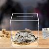 Alcancía Transparente Alcancía de Acrílico No se Puede Abrir Alcancía de Monedas de Ahorro Caja para Dar Propinas y Cambio
