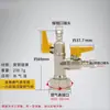 Válvula de tres vías tipo T, totalmente de cobre, con separador de agua de entrada y dos salidas, interruptor doble de latón de 4 puntos, conexión en vivo de gas natural, válvula de bola de gas.