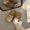 Zapatos Birkenstock Retro de Suela Gruesa para Aumentar Altura, Felpa, Talón Abierto, Mujer 2026, Nuevos Zapatos de Algodón Cálidos para Otoño e Invierno con Hebilla