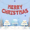 Juego de Letras Navideñas de 16 pulgadas Decoración para Fiesta MerryChristmas Globos de Papel de Aluminio Coloridos Rojo y Verde Navideño