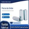 Porca de conexão através de furo hex, porca de conexão de parafuso de fábrica porca por atacado galvanizado alongado, conector espesso fêmea