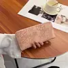 Bolsa de Flor para Mujer Verano Nuevo 2024 Cartera Larga Moda Cartera de un Solo Cierre Multitarjeta Clutch Grabado de Moda
