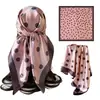 Pañuelo con Estampado de Lunares para Mujer Bufanda de Imitación Seda Cuadrada Grande de 90 cm Chal Bufanda Satinada Transfronteriza Venta al por Mayor