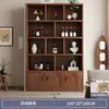 Armario de vino de madera maciza para uso doméstico, estante de almacenamiento para sala de estar, vitrina, mueble pequeño simple para entrada comercial, gabinete de partición de pared, botellero