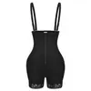 Calça abdominal transfronteiriça europeia e americana Macacão com zíper no peito Calças de levantamento total do quadril Almofada de esponja Quadril Roupa corporal sexy