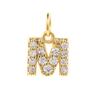 Letras Inglesas Micro-Pavé de Zirconia de Venta Caliente Europea y Americana Accesorios de Joyería DIY Colgante Colgante con Conservación de Color Oro 14K