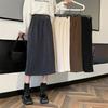 Falda de Chenilla Otoño e Invierno para Mujer Primavera Gruesa de Cintura Alta Línea A Longitud Media Ajustada Recta Abertura que Cubre la Cadera Falda de Un Solo Paso
