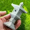 Aquário plantas aquáticas terrário tanque de musgo decoração paisagem lanterna de pedra japonesa ornamento de paisagem esconderijo de caverna para bonsai