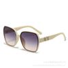 Nuevas Gafas de Sol Retro Cuadradas de Montura Grande de Alta Gama Europeas y Americanas, Moda para Fotografía Callejera, Gafas de Sol de Tendencia, Aspecto Adelgazante para Cara Grande, Espejo
