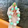 Cadena para teléfono con lazo y cuentas cuadradas transfronteriza, llavero, accesorio colgante de moda para bolso de niña, regalo pequeño, venta al por mayor