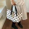 2026 Verano Nuevo Estilo Simple Patrón de Puntos de Ola Gran Capacidad Ligero Casual Estilo Coreano Nicho Bolso de Hombro Bolso Tote