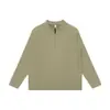 Ropa Vintage Yidao Otoño 2026 Nuevo Estilo Japonés Color Sólido Retro Diseño Estructurado Sudadera Pulóver con Media Cremallera y Cuello Alto