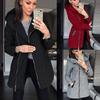 Chaqueta con capucha de terciopelo y cremallera lateral para mujer, disponible en AliExpress y Amazon, 9510#2024.