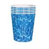 Conjunto de Talheres de Plástico Ondas do Oceano com Três Peças: Prato, Guardanapo, Copo de Papel, Toalha de Mesa, Decoração de Festa, Decoração de Mesa Estilo Universitário