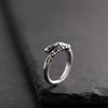 Anillo Plata de Ley 999 Anillo de Pareja Femenino Anillo de Cola Masculino Par de Plata Pura Sol Wukong Anillo de Aro Estrecho Aro Dorado Popular