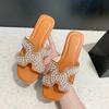 Zapatillas de verano 2020 nuevas zapatillas coreanas casuales con diamantes de imitación para mujer al por mayor