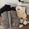 Colete de algodão de inverno Kino Huzhou Zhili roupas infantis estilo coreano para meninos outer wear espesso vestuário infantil top quente